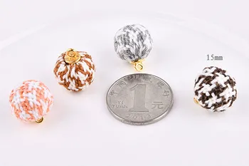 Koreja barva konoplje tkanje kroglice nakit dodatki DIY ročno izdelani uhani uhan obesek materiala paket