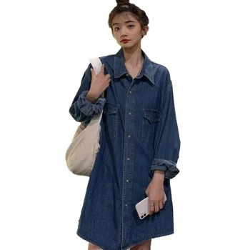 Korejska Različica Japonski Bluzo Pomlad Jesen Nov Modni Svoboden Preprost Tanke Najboljših Prodajalcev Enotni-zapenjanje z Dolgimi Rokavi