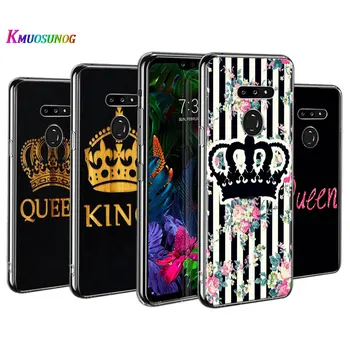 Kralj Kraljica Krono Modni Slog za LG W30 W10 V50S V50 V40 V30 K50S K40S K30 K20 Q60 Q8 Q7 V6 G8 G6 G7 ThinQ Primeru Telefon