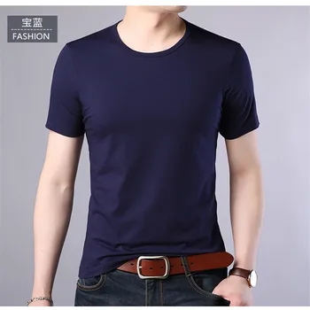 Kratek sleeved majica s kratkimi rokavi moški 29 poletje nov trend korejska različica bombaž pomlad moške krog vratu pol-sleeved oblačila