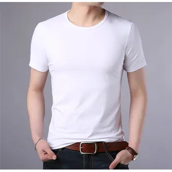 Kratek sleeved majica s kratkimi rokavi moški 29 poletje nov trend korejska različica bombaž pomlad moške krog vratu pol-sleeved oblačila