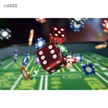 Laeacco Casino LAS VEGAS Kocke Čip Kovanec Nevada Šef Scene Fotografija Okolij Fotografsko Ozadje Rekviziti Za Foto Studio