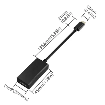 Larryjoe USB C do HDMI Adapter 4K 60Hz Tip C 3.1 Moški HDMI Ženski Kabel Adapter Pretvornik za MacBook Chrome knjiga DELL HP