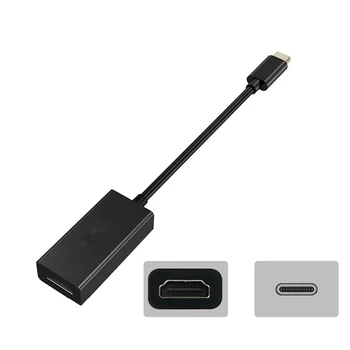 Larryjoe USB C do HDMI Adapter 4K 60Hz Tip C 3.1 Moški HDMI Ženski Kabel Adapter Pretvornik za MacBook Chrome knjiga DELL HP