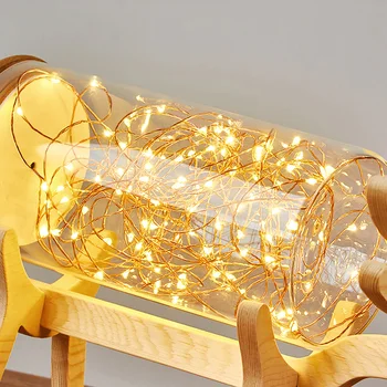 LED Trak 1-10m Vila Lučka Niz Prostem Garland Božič svate, Dekoracijo Baterija Upravlja srebro Bakrene Žice