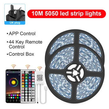 LED Trakovi Luči Bluetooth Luces Led RGB 5050 SMD 2835 Prilagodljiv Vodoodporni Trak Diod 10M/5M/3M/DC 1M Daljinski upravljalnik+Adapter