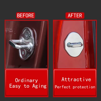 LENTAI Auto Avto Zaklepanje Vrat Zamašek Kritje Nalepke Styling Dekoracijo Za Mazda CX-5 CX5 3 axela 2016 2017 2018 Dodatki