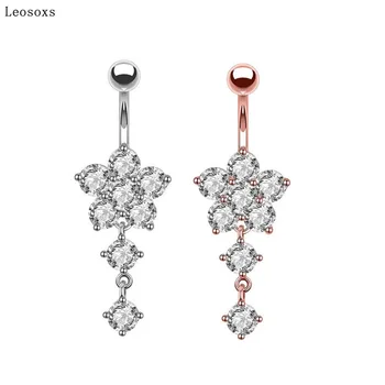 Leosoxs 1piece Vroče prodaje novih trebuh gumb obroč, ustvarjalno in lep trebuh gumb nohtov, preboji nakit