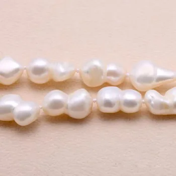 Lep Baročni Ogrlice Za Ženske Bele Gourd oblikovan Baročni Biser Naravne Edinstveno Sladkovodnih Biserna Ogrlica, 18 cm