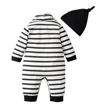 Lep Newborn Baby Boy Romper Enem Kosu, Gospod Trak Jumpsuit igralne obleke s Kapo Za Dojenčka Fantka, Bombaž Homewear