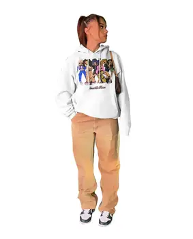 Lepota Dekleta Znak Tiskanja Harajuku Majica Priložnostne Long Sleeve Hooded Ohlapen pulover s kapuco za Ženske Hip Hop BF Slog Puloverju Vrhovi