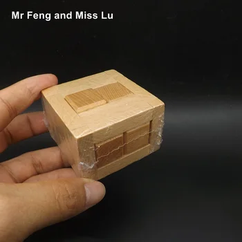 Lesena Kocka Magic Box Tradicionalni Sestavljanke Kong Ming Zaklepanje Igrača