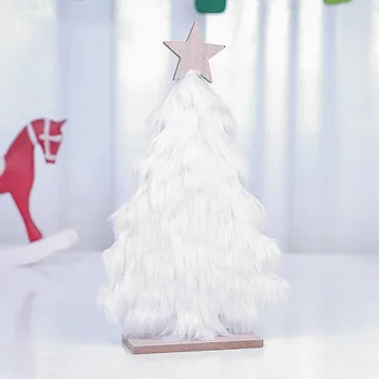 Lesene Mini Božično Drevo Okraski, Namizno Vesel Božič Stranka Dekor