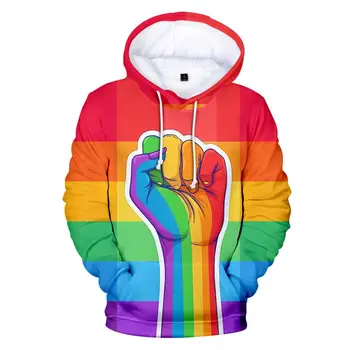 LGBT 3D Nove Hoodie Ljubezen Print Majica Modni Pulover LGBT Visoke Kakovosti 3D Moških in Žensk Hoodie Jeseni Priložnostne Ulica Oblačila