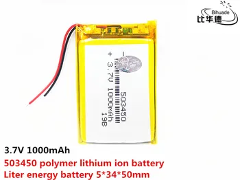 Litij-polimer baterija za ponovno Polnjenje 1000 mAh Li-ion Lipo baterijo 3,7 V 503450 053450 za pametni telefon, DVD-mp3, mp4 Led Lučka za kamero