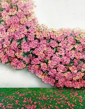 Ljubezen Cvetovi Rožnate Vrtnice, Fotografija Kulise Photo Rešitve Studio Ozadju 5x7ft