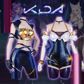 LOL KDA Ahri/Kai'sa cosplay kostum enotno lasuljo slušalke rekviziti Dodatki, obleke Halloween kostumi za ženske cos