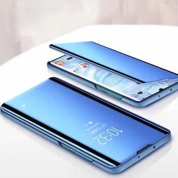 Luksuzni Ogledalo Usnje Pokrovček Za Samsung galaxy A9 2020 A5 2020 A3 2020 A11 A1X Coque Stojalo Telefon Primerih Shockproof Fundas