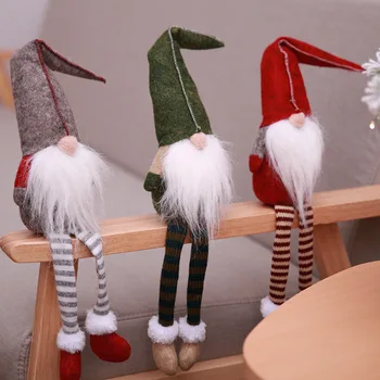 Luštna je Sedel Dolgo nogami Elf Festival Novo Leto Večerjo 2018 Božični Okraski za Dom