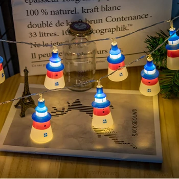 Majhen Svetilnik Svetlobe LED Niz Mornarice Slog Romana 1,5 m 10led Zaprtih Oseb Poroke Festival Uporabo Okrasni Niz Svetlobe