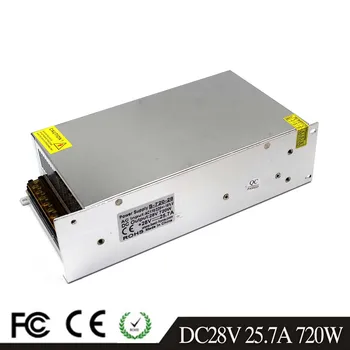 Majhen Volumen En Izhod 720W 28V 25.7 Nastavljiv Preklop Napajanja za CNC CCTV 3D Tiskalnik, AC-DC Pretvornik
