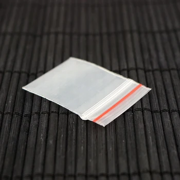Majhna Plastična Zadrga Vrečka 2.5x3cm Transparentno Rdeča Meja PE Ziplock Vrečke 100 kozarcev/veliko Za Bonbone