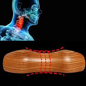 Masivnega lesa blazino vratne hrbtenice odraslih vratu blazino za nego vratne hrbtenice trd vzglavnik majhno blazino