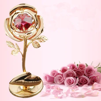 Matere Predstavlja Večno Izključno Rose v Stekleno Kupolo, Lepota in Zver Rose Romantično Valentinovo Darila, Božični' Darilo