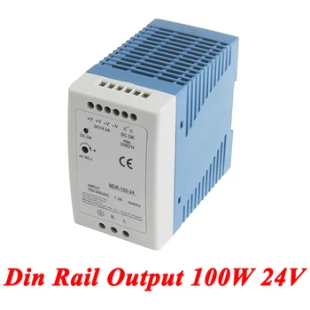 MDR-100 Din Rail Napajanje 100W 24V 4.2 A,Stikalni napajalnik AC 110v/220v Napajalnik DC 24v,ac dc pretvornik
