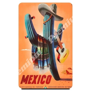 Mehika spominek magnet letnik turistični plakat