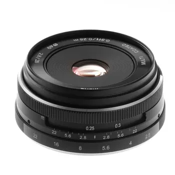Meike 28 mm, f2,.8 Velike Zaslonke, Ročno Ostrenje Objektiva za EOS /NEX / FX /NIKON 1/ panasonic M43 montažo Kamere