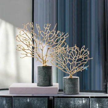 [MGT]Svetlobno razkošje marmorja koralni drevo srečen dekoracijo dnevne sobe TV omara sodobne domače obrti doma dekoracijo