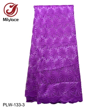Milylace čiste barve Afriške čipke tkanine 5 metrov občutljivo vezenje očesa tkanine, čipke material za ženska oblačila, PLW-133