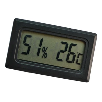 Mini Digitalni Termometer, Higrometer Vlažnost Plazilcev Temperature Merilnik Črna