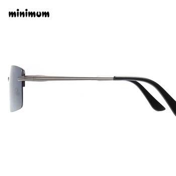 MINIMALNO Rimless sončna Očala Moških Polarizirana 2018 Visoke Kakovosti moška sončna očala UV400 Night Vision Vožnjo Sončna Očala