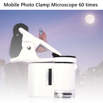 Mobilni Telefon 60X Makro Objektiv HD Telefon Mikroskop z Univerzalno Posnetek Zunanje Zoom Objektivi za Iphone, Samsung in Pametni Krog
