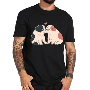 Moda angleški buldog poljubi 2019 Poletje Moda Natisnjeni Priložnostne T-Shirt Kratek Vse ular Design T Shirt Hipster Kul Vrhovi