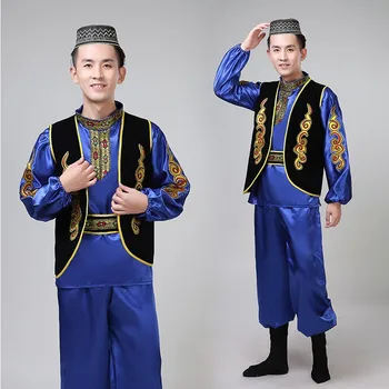 Moda Etnične Stilov plesa rabo Nastavite Xinjiang ples Kopalke za moške, modni festival uspešnosti Server cosplay oblačila