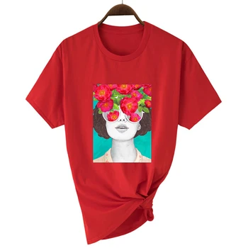 Moda korejskem Slogu Nove T-shirt Sodobne Girly Grafični Harajuku Lepe Kratek Rokav Poletje Priložnostne ženska majica O-vratu Tshirt