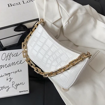 Moda krokodil vzorec kruh torba MINI PU usnje torba ženske 2020 verigo design luksuzni ženski torbici potovanja