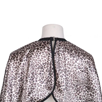 Moda Leopard Lase Cape Frizerski Cut Salon Hairstylist Barber Obleke Krpo Rokav Zaviti Styling Orodja Kakovosti 160*145 cm