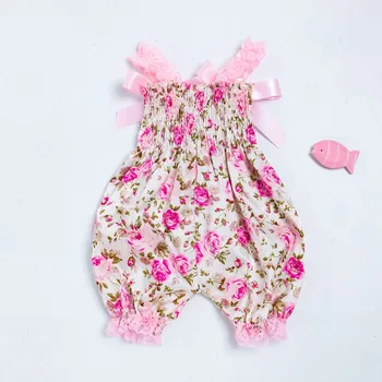 Moda Malčke Baby Fantje Dekleta Cvetlični Romper oblačila Obleko Jumpsuit+Glavo Nastavite Obleko za otroka otroci Romper hlače nov slog