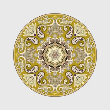 Modna in elegantna zlati nacionalni slog cvet dnevna soba, spalnica viseče košare stol krog mat preprogo