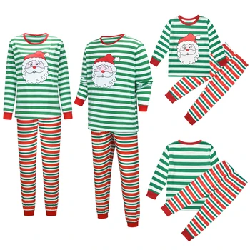 Modni Družinski Starš-otrok Kostum Božič Element Vzorec Vrh in Elastični Trakovi Hlače Dva Kosa iz Sleepwear 2021 Nova