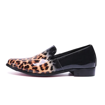 Modni Moški Čevlji Priložnostne Leopard Oblikovalec Loafers Nov Moški Zapatillas Tovarne Meri Slip-on Stanovanj Plus Velikost Zapatos Hombre
