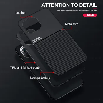Motnega, Usnje Magnetni Primeru Telefon Za Xiaomi Mi 11 Xiaomi11 Mat Anti-fingerprint Hrbtni Pokrovček Na Xiomi Mi11 6.81