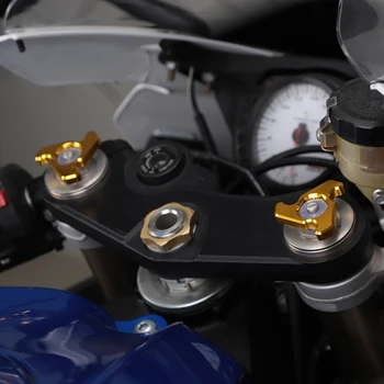Motorno kolo Aluminij 19 mm Univerzalni CNC Sprednje Vilice Prednapeti Nastavitev Zlato za Yamaha Kawasaki Suzuki Honda Ducati