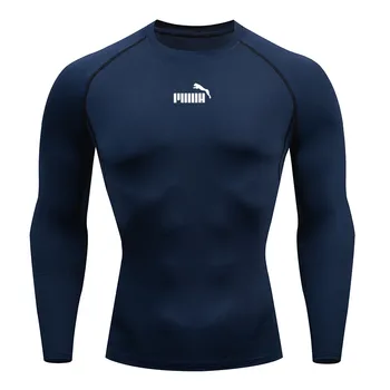 Moške Tekaške Majice Moški Fitnes Oblačila za Fitnes Nogavice Hitro Suho Perilo Bodybuilding Šport Mišični Trening Tshirt