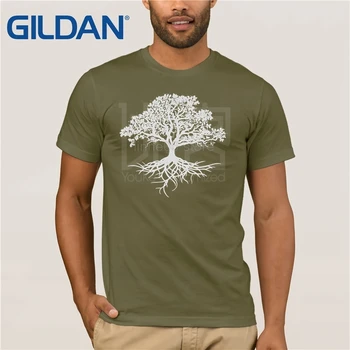 Moški Kratek Rokav T Shirt Drevo Življenja T Shirt Wicca Druid Poganski Vrtnar Kratkimi Bombaž Modni t-shirt