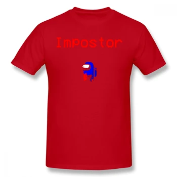 Moški Oblačila Med NAS Online Multiplayer Socialne Olajšave T-Shirt Impostor Modri Moda Kratek Rokav
